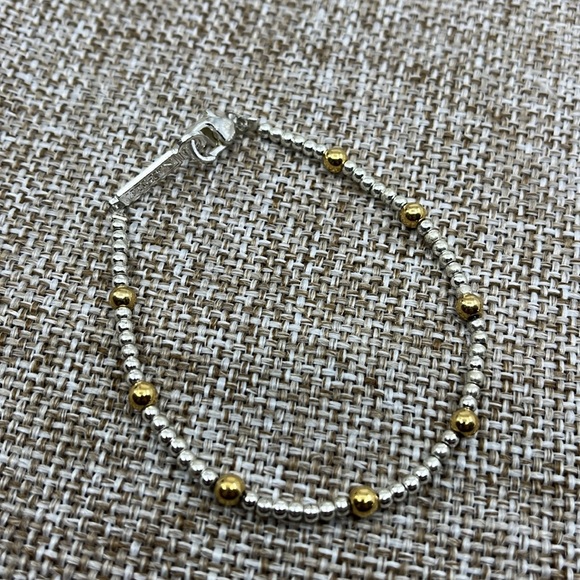 Vintage Stamped Napier Silver and Gold-Tone Beaded Bracelet - Picture 2 of 5